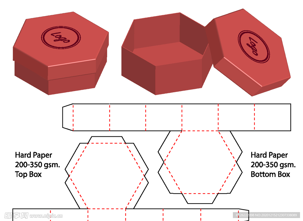 高档礼品包装盒展开图