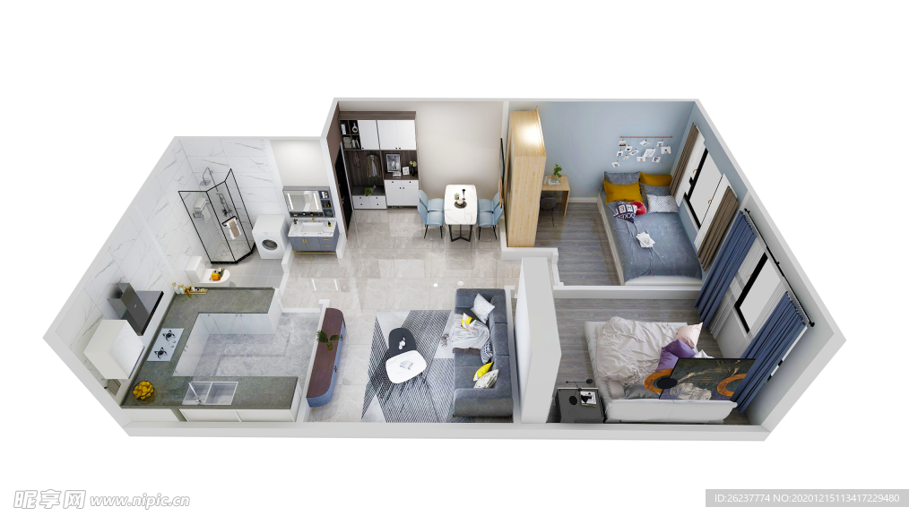 家装户型俯视图