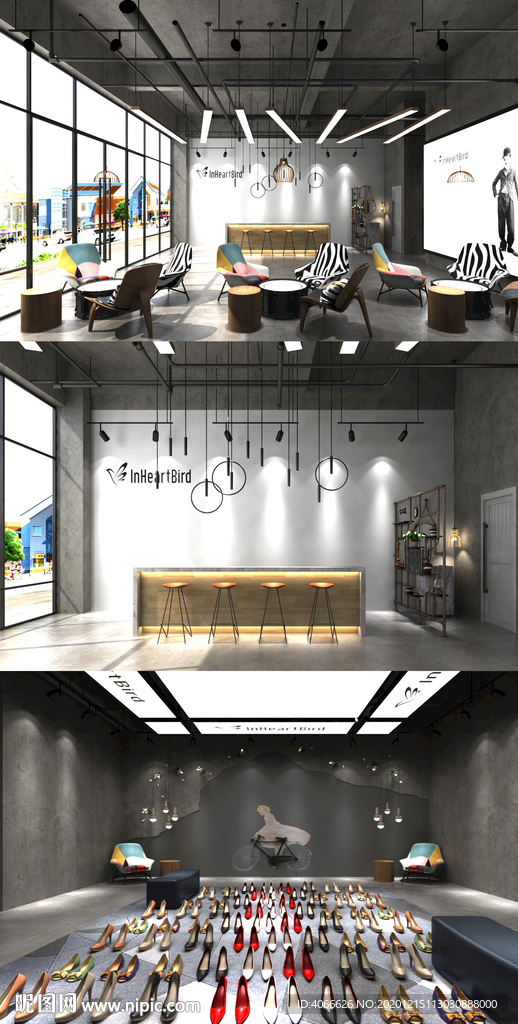 创意鞋店3d模型