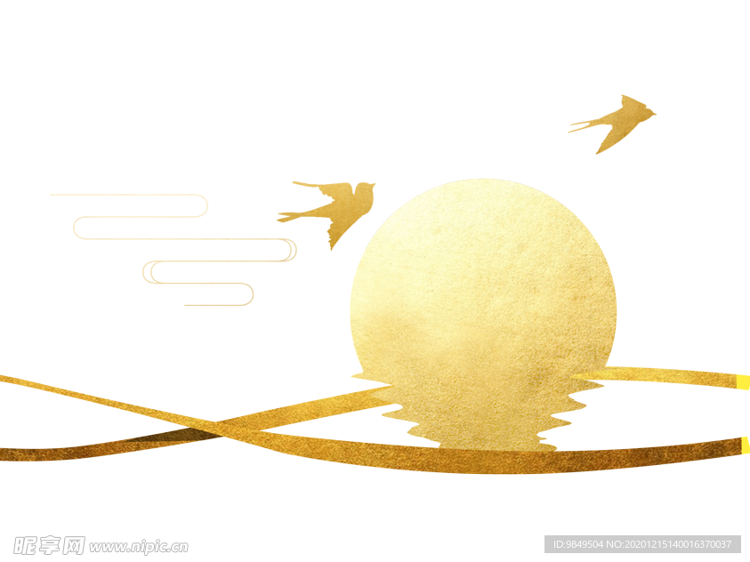 中国风金色祥云PNG免扣素材