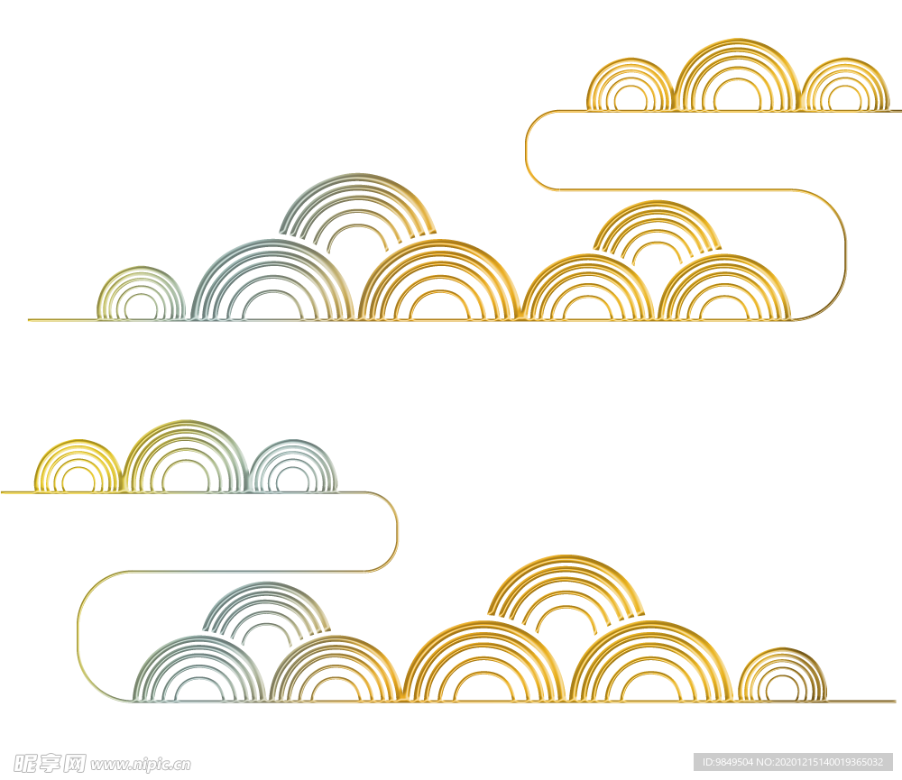 中国风金色祥云PNG免扣素材