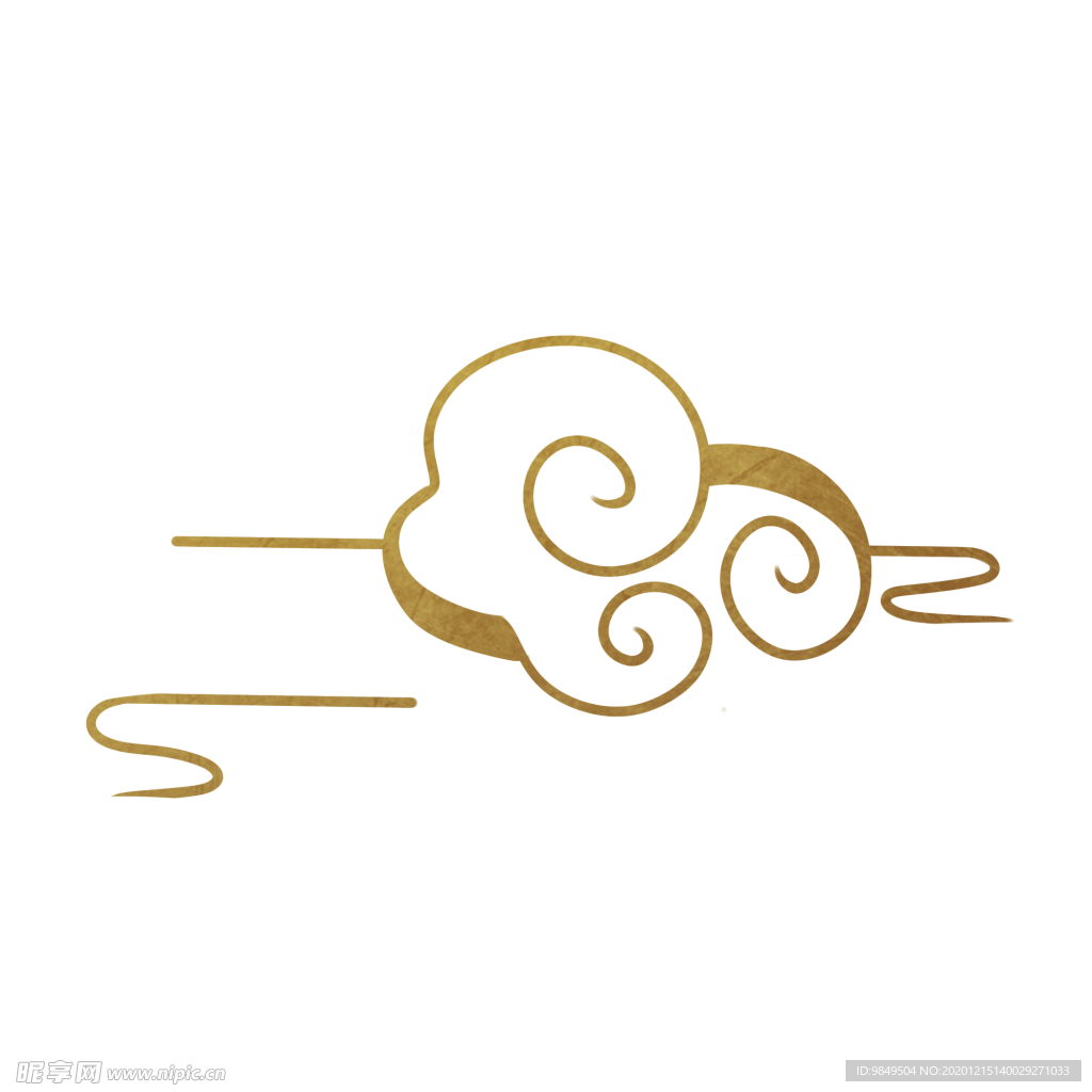 中国风金色祥云PNG免扣素材