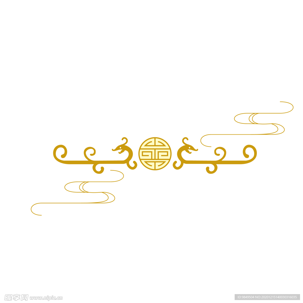 中国风金色祥云PNG免扣素材