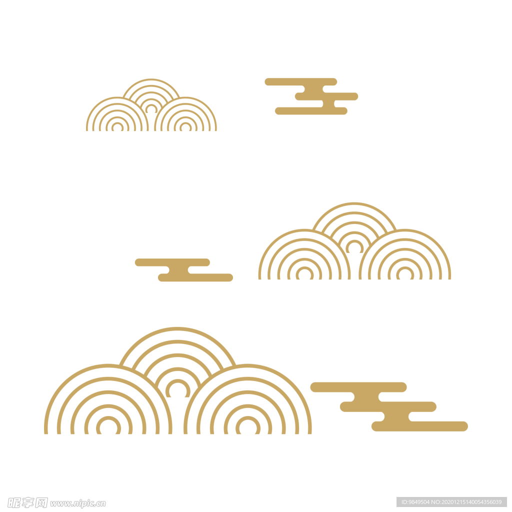 中国风金色祥云PNG免扣素材