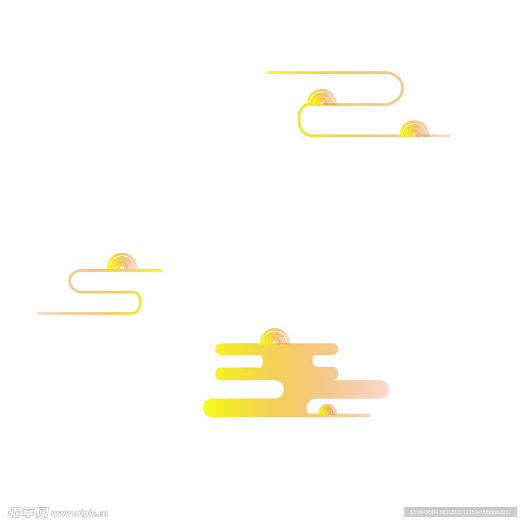 中国风金色祥云PNG免扣素材