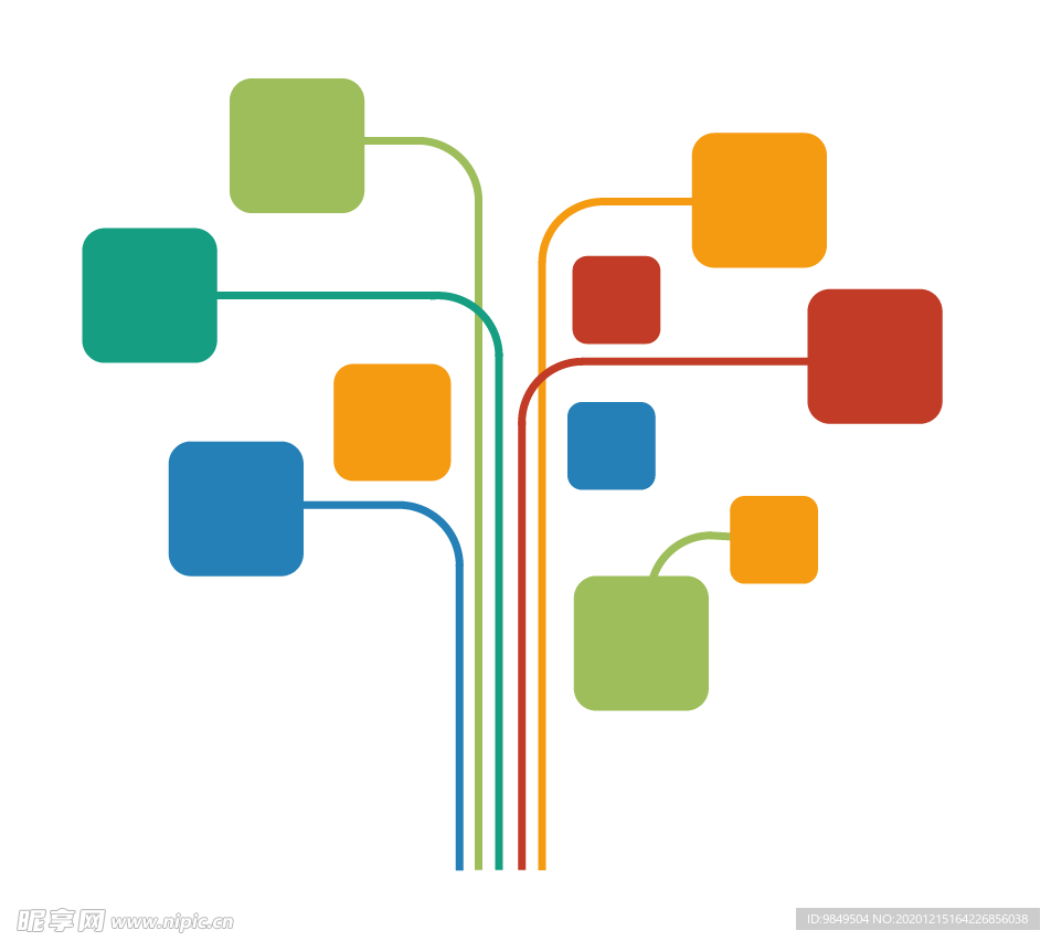 创意智慧树科技树PNG素材