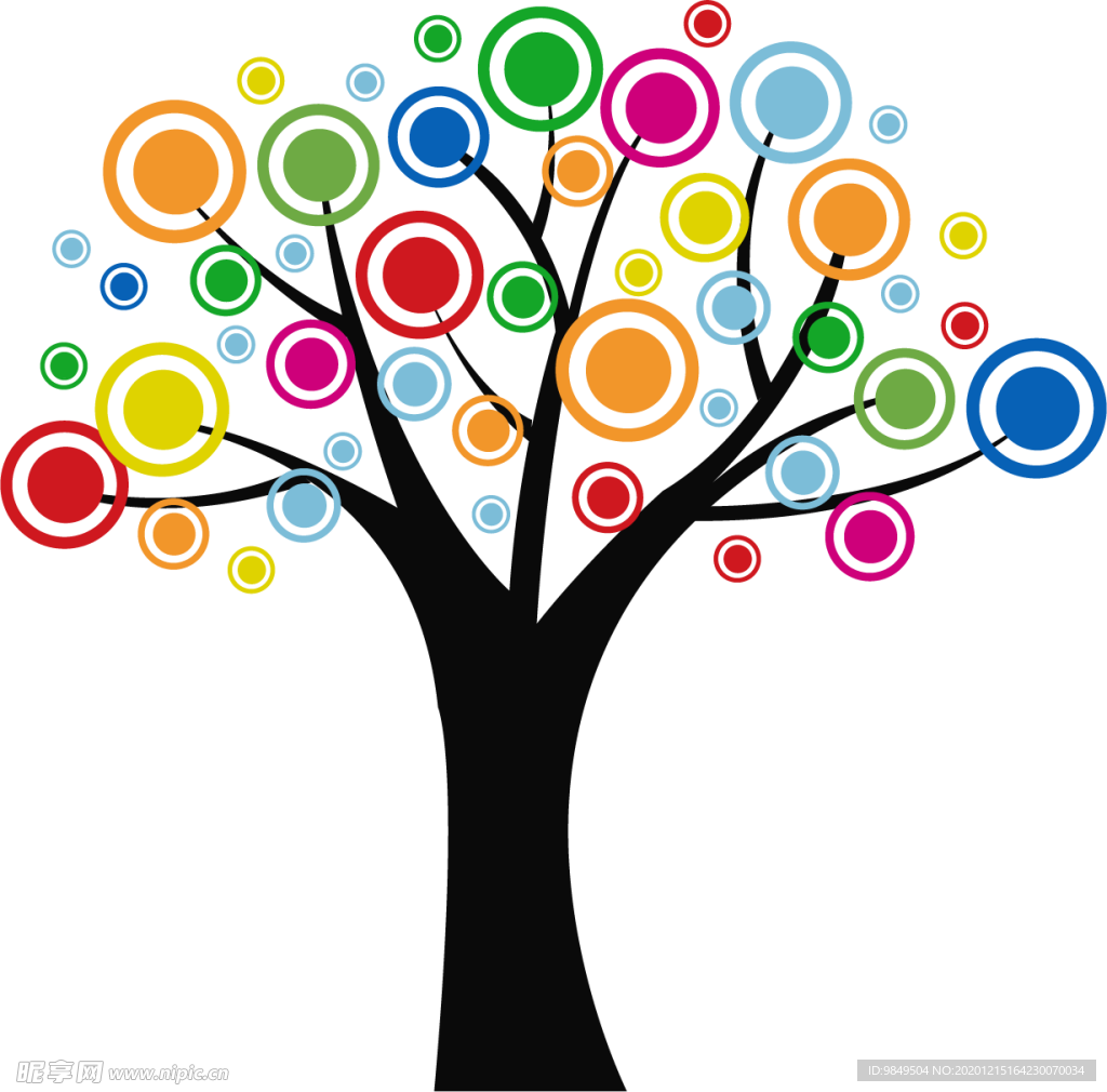 创意智慧树科技树PNG素材