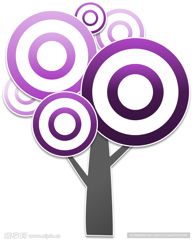 创意智慧树科技树PNG素材