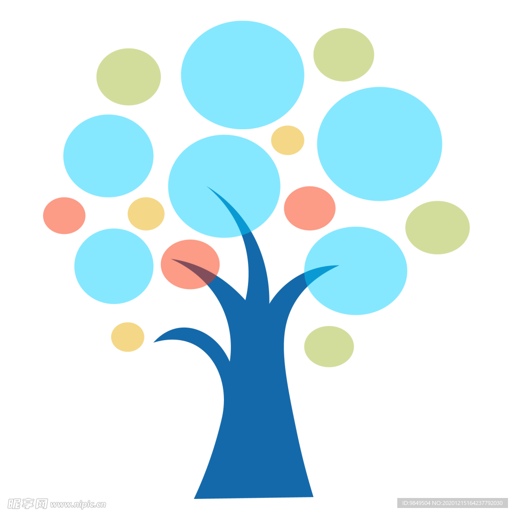 创意智慧树科技树PNG素材