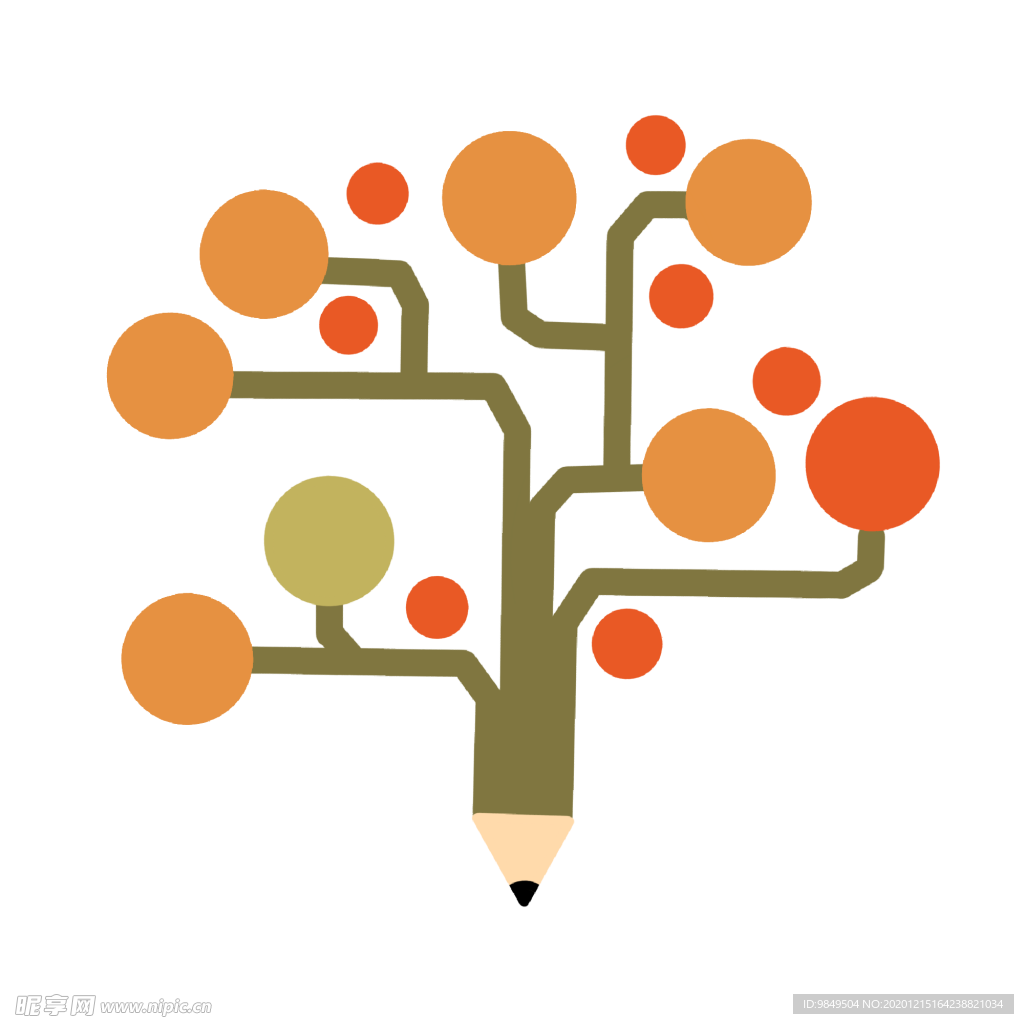 创意智慧树科技树PNG素材
