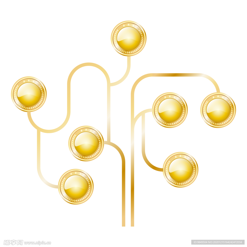 创意智慧树科技树PNG素材