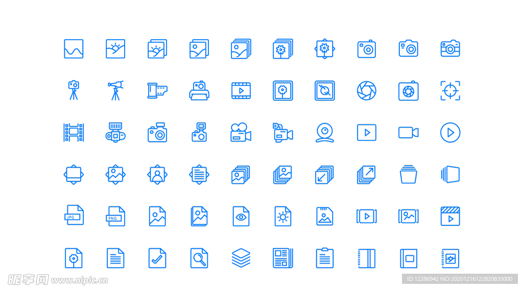 60个图片影音UI图标