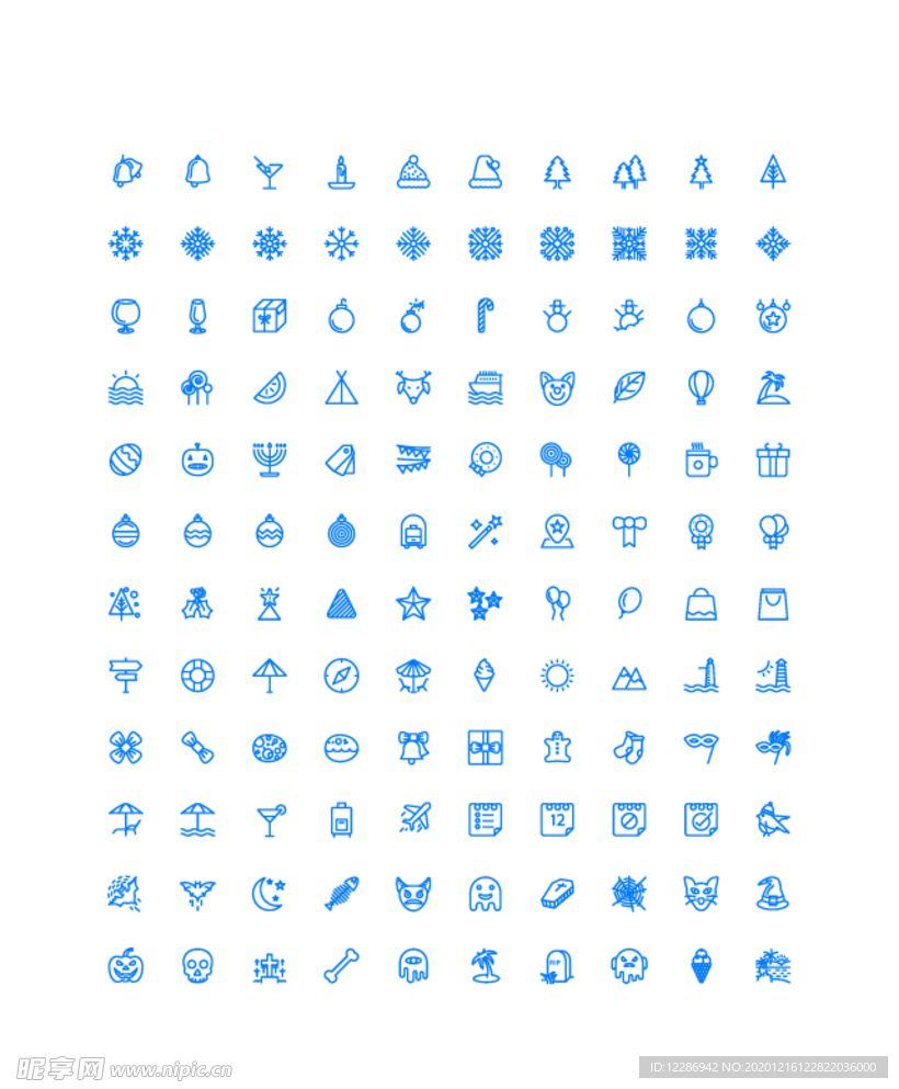 120个庆祝节日UI图标