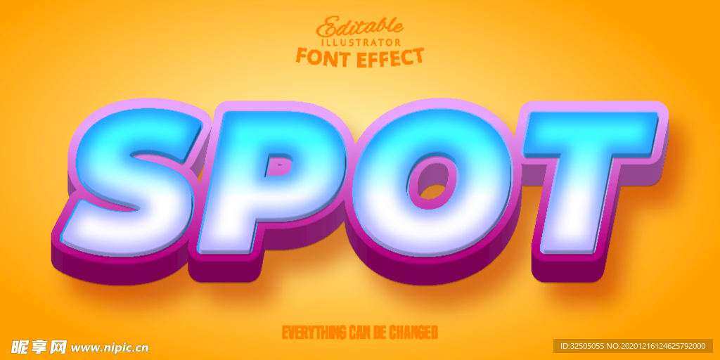 矢量艺术字体特效