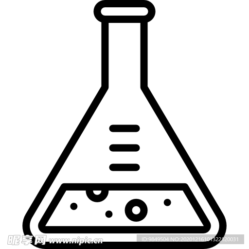 锥形瓶科学化学实验器材PNG