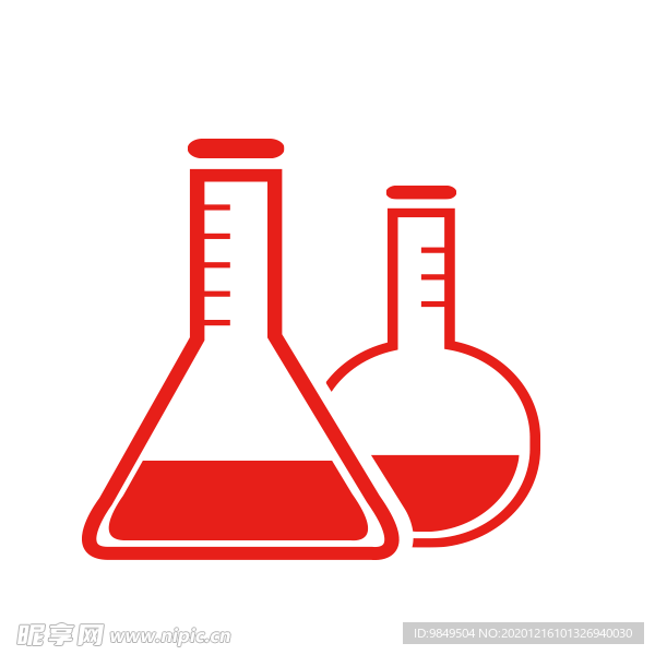 锥形瓶科学化学实验器材PNG