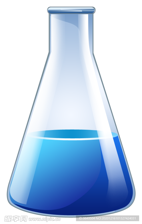 锥形瓶科学化学实验器材PNG