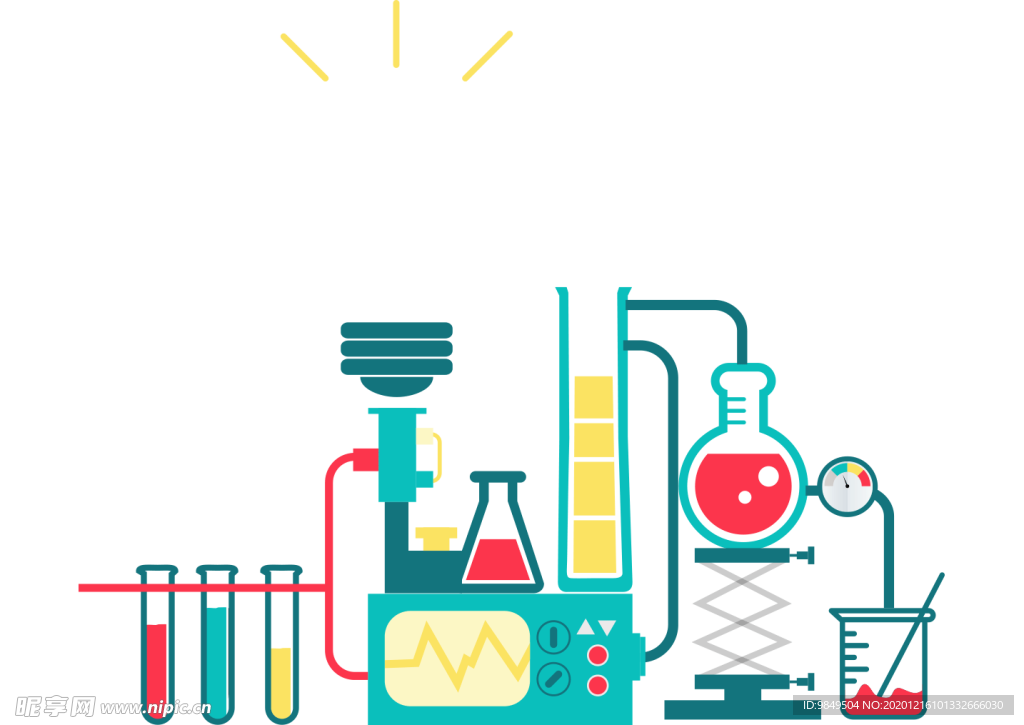 科学化学实验器材PNG