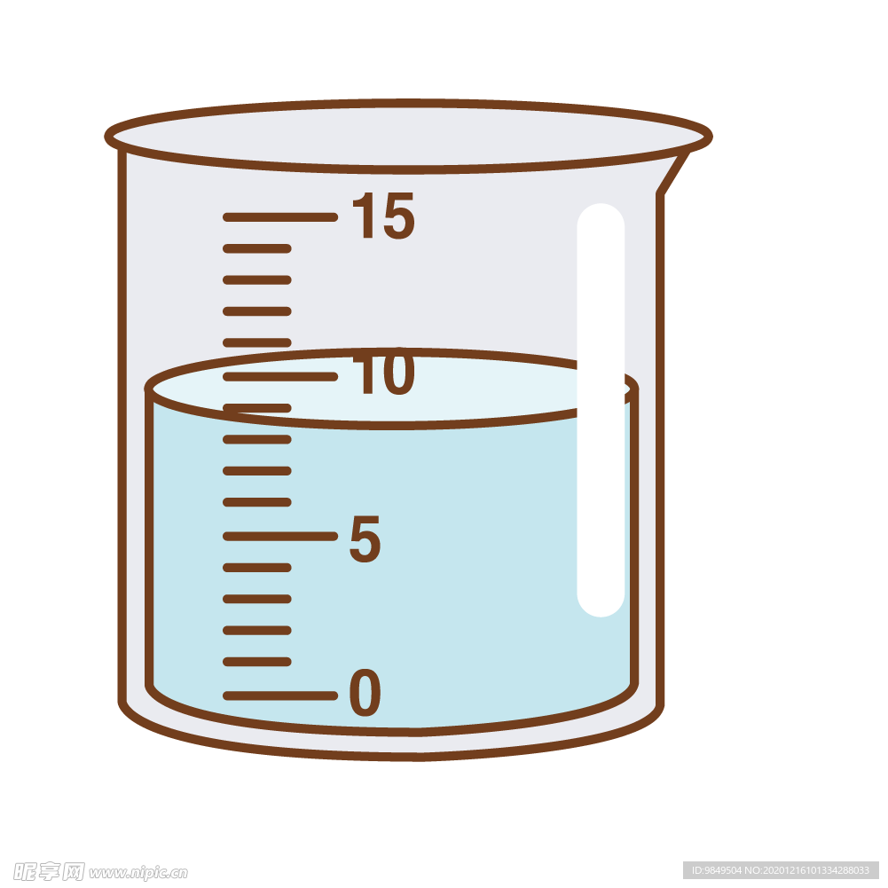 烧杯科学化学实验器材PNG