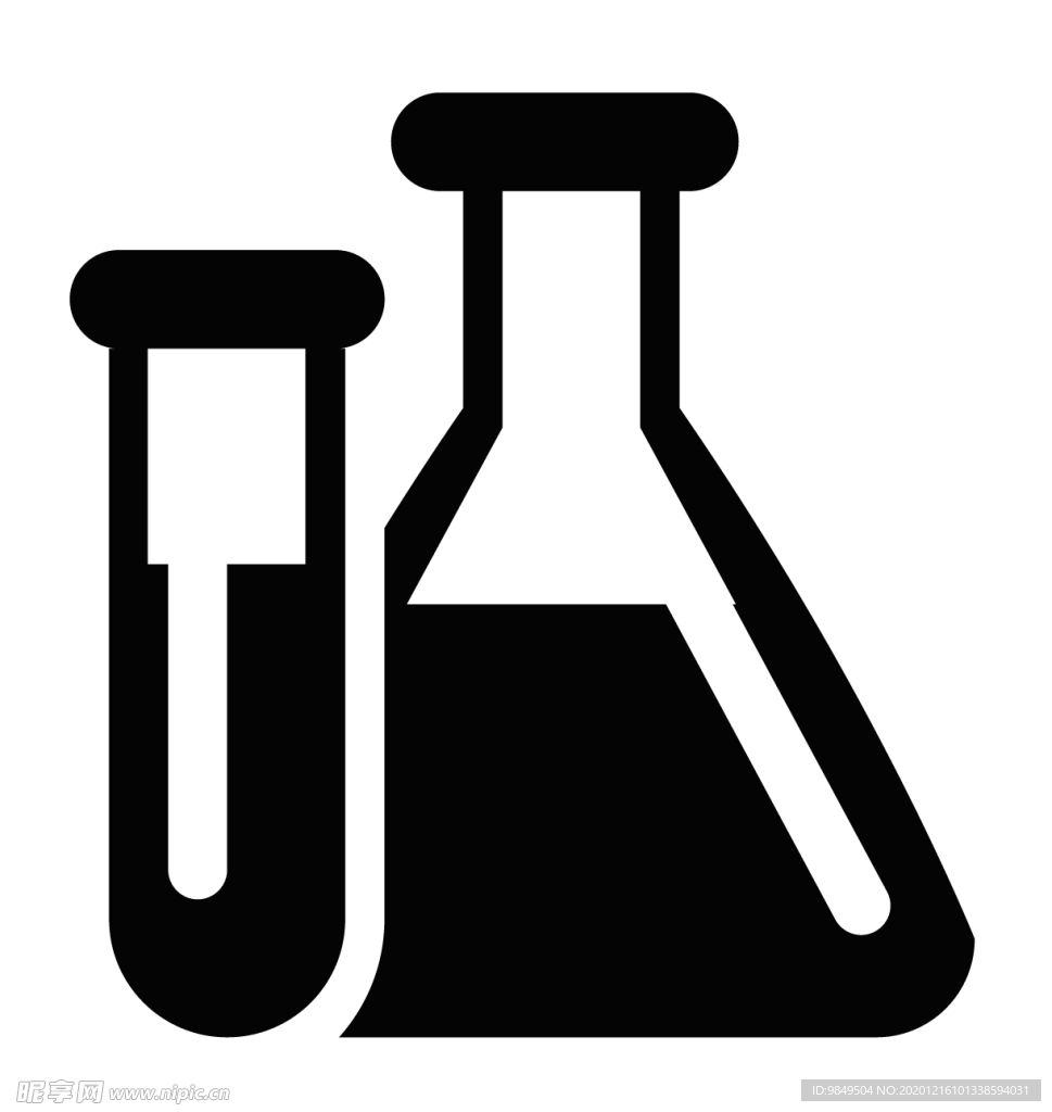 试管锥形瓶化学实验器材PNG