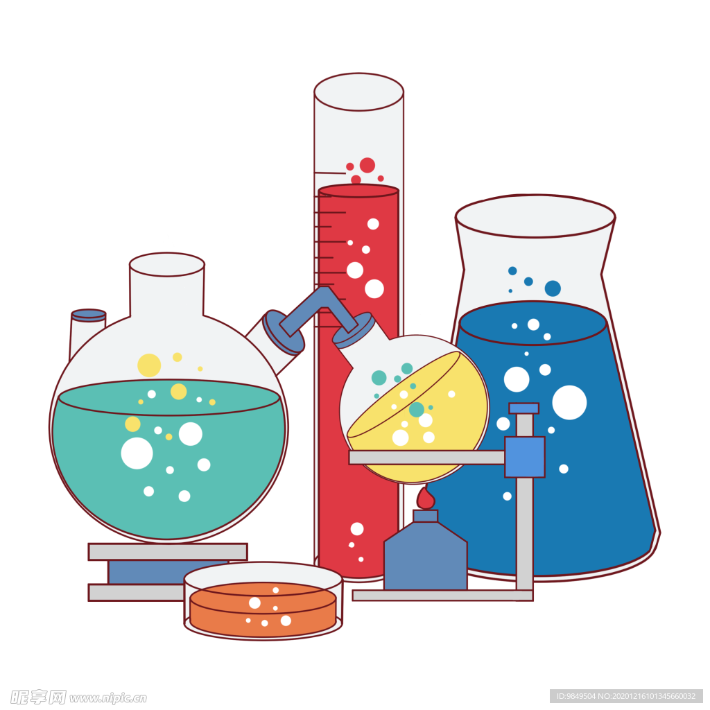 科学化学实验器材PNG