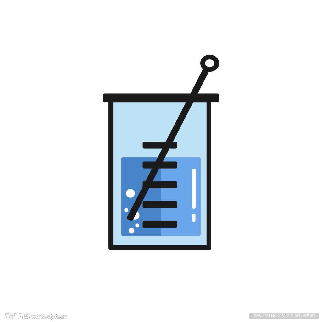 烧杯科学化学实验器材PNG