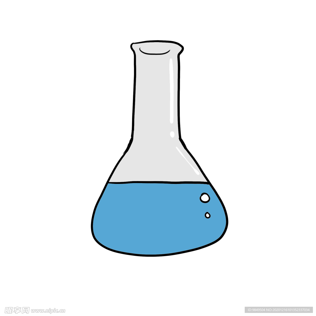 锥形瓶科学化学实验器材PNG