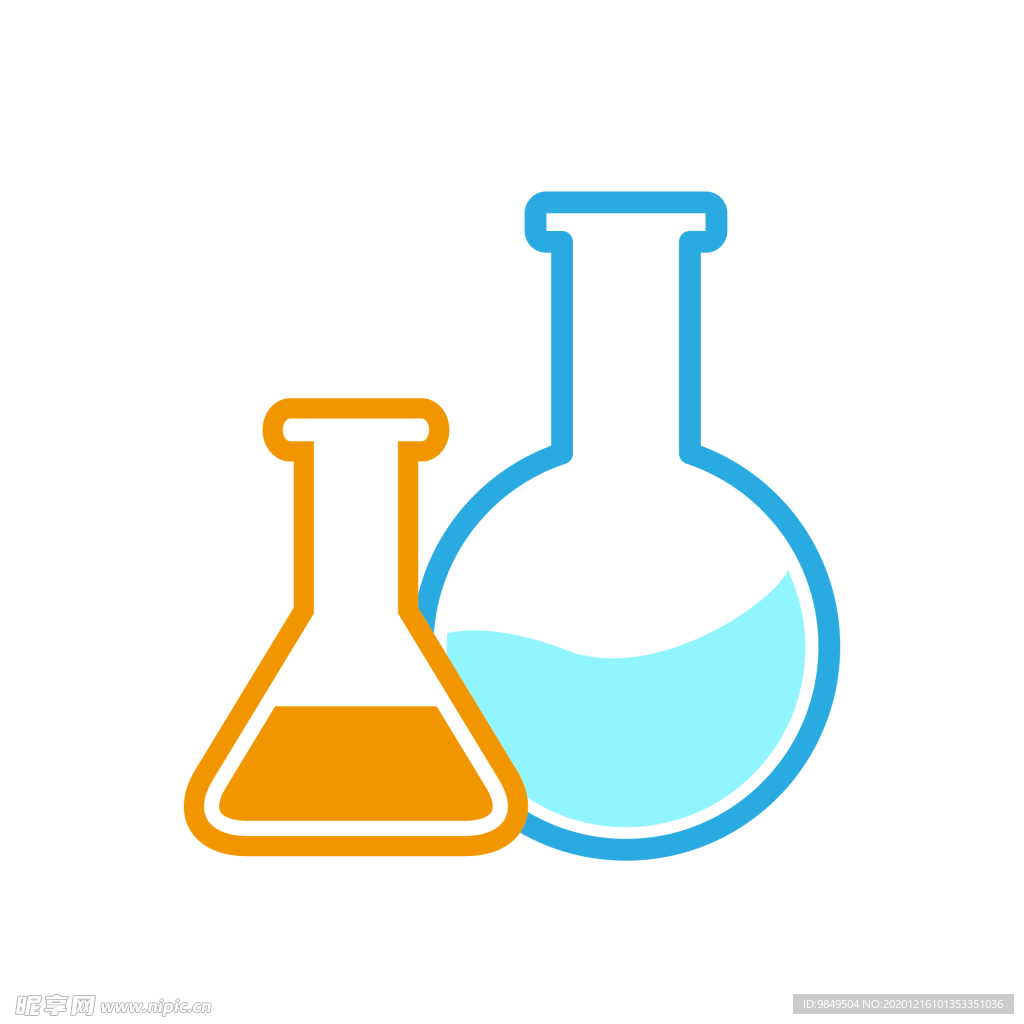 锥形瓶圆底烧瓶实验器材PNG