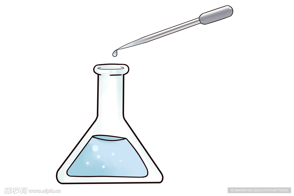 锥形瓶科学化学实验器材PNG