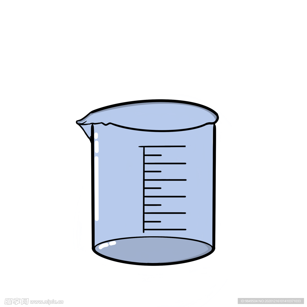 烧杯科学化学实验器材PNG