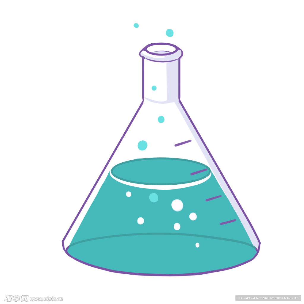 锥形瓶科学化学实验器材PNG