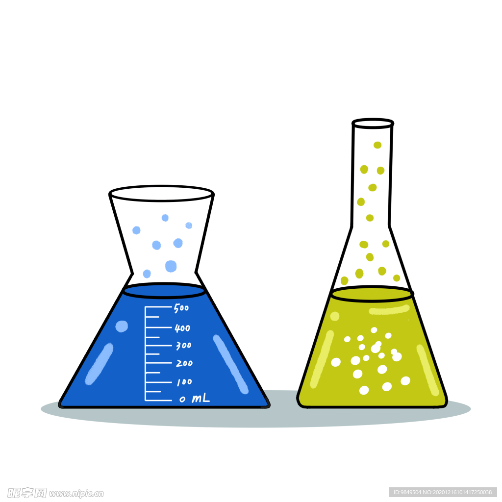 锥形瓶化学实验器材PNG