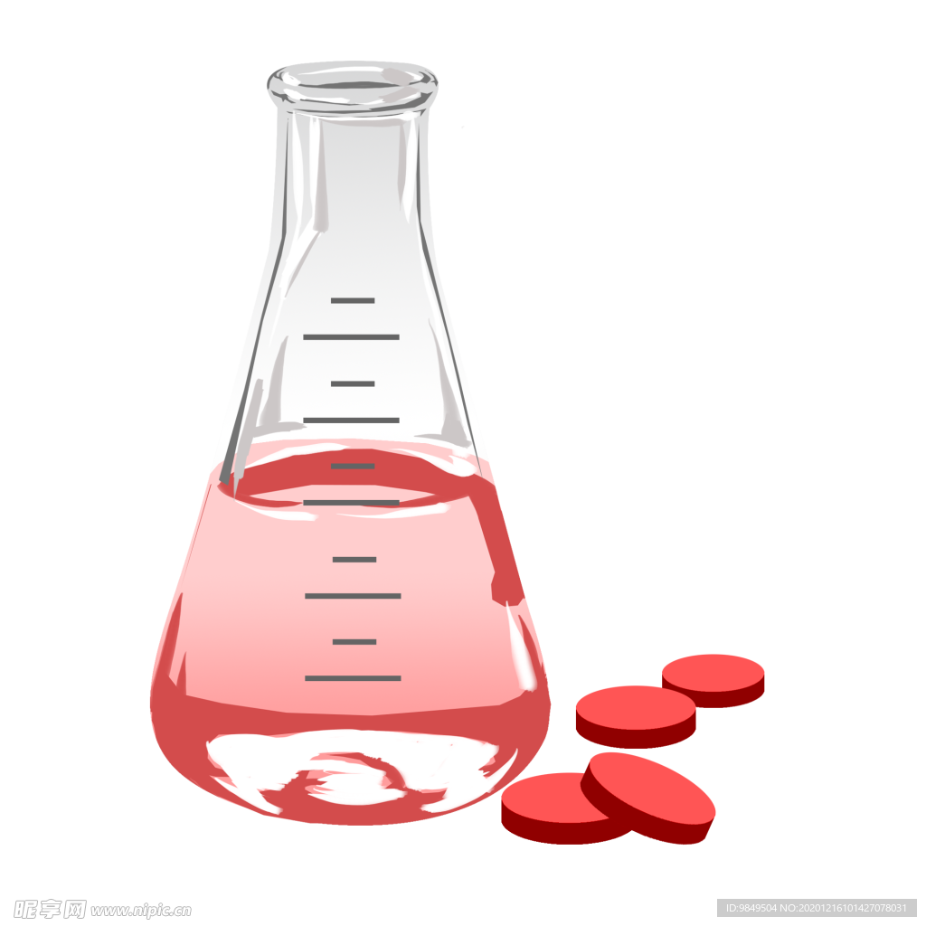 锥形瓶化学实验器材PNG
