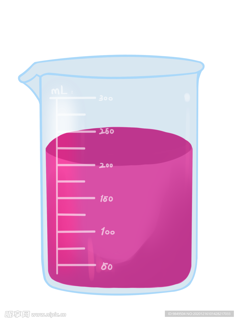 烧杯化学实验器材PNG