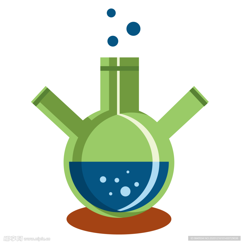 蒸馏烧瓶化学实验器材PNG