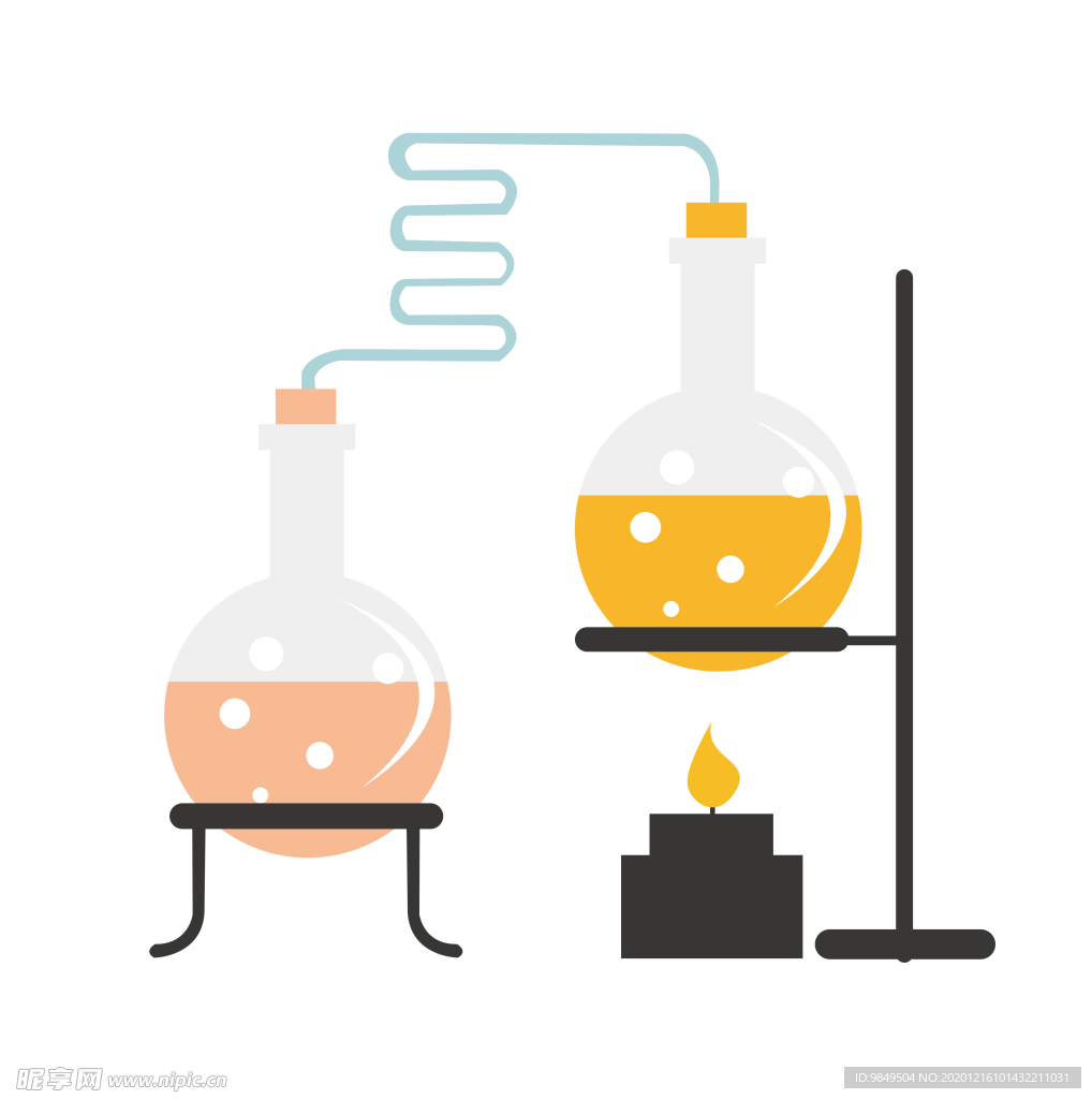 圆底烧瓶化学实验器材PNG