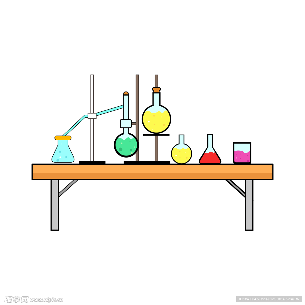 实验台化学实验器材PNG