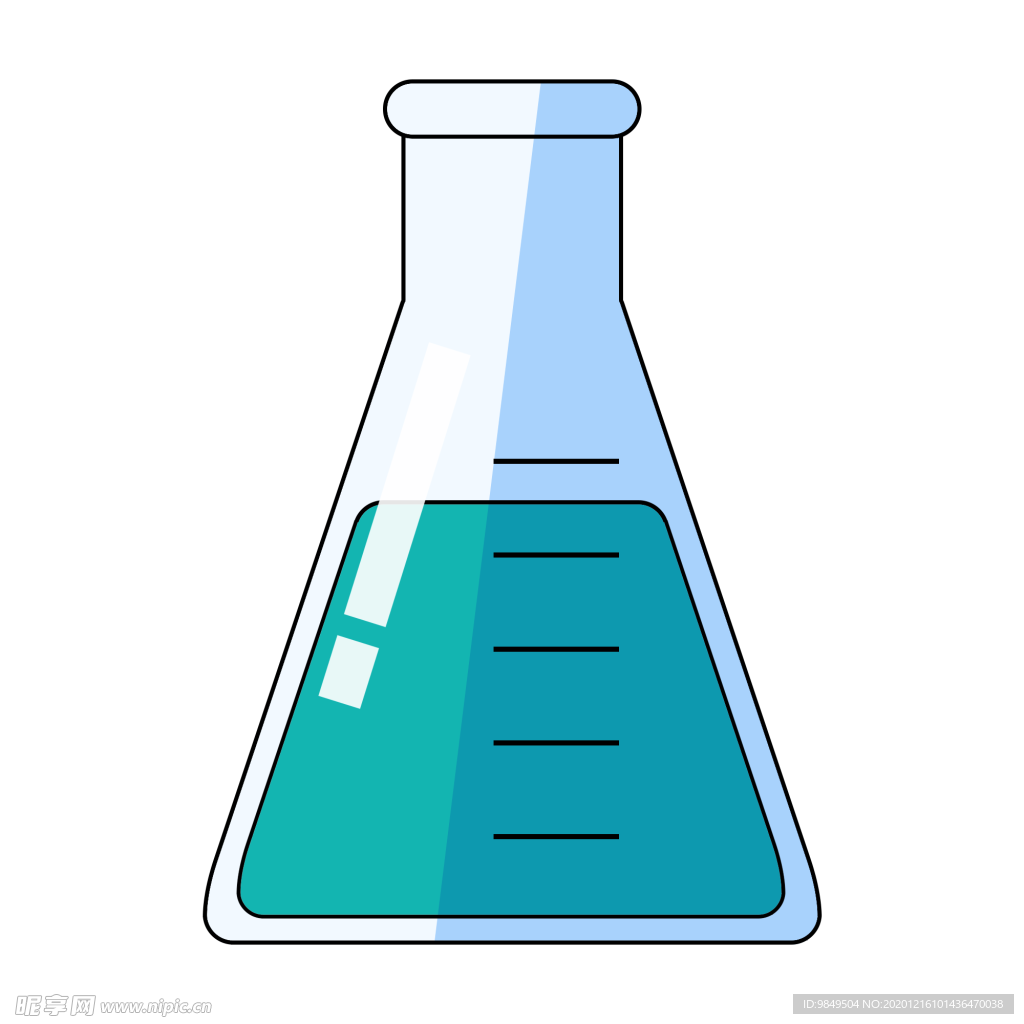 锥形瓶化学实验器材PNG