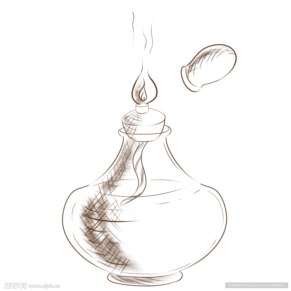 酒精灯化学实验器材PNG