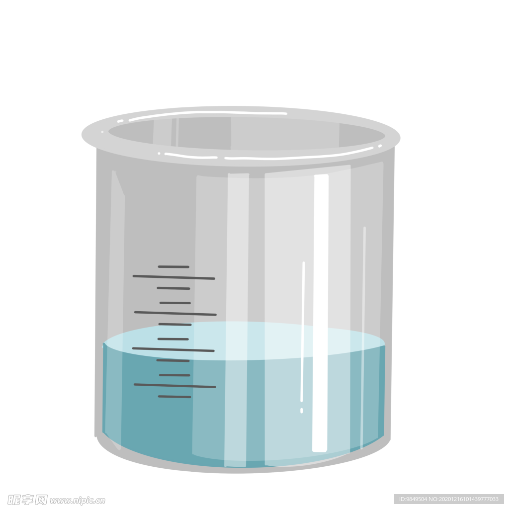 烧杯化学实验器材PNG