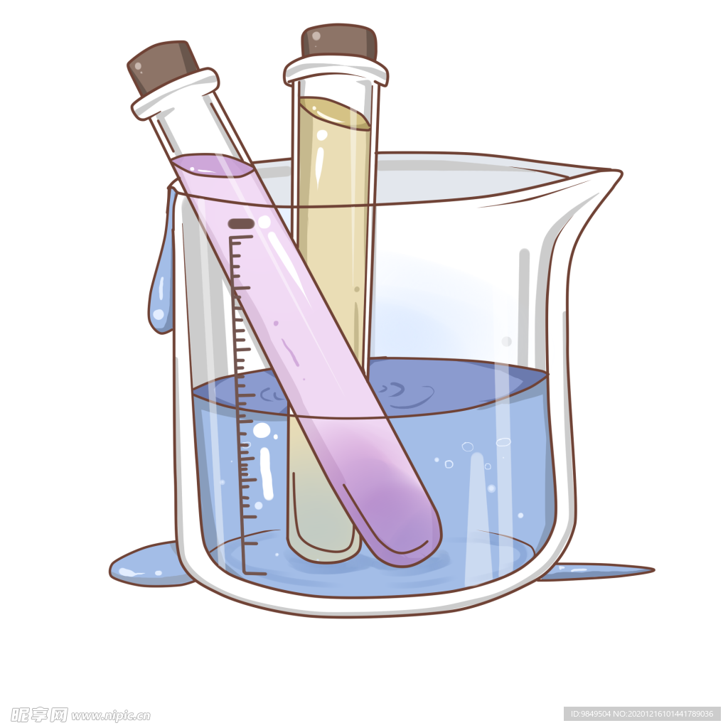 烧杯 科学化学实验器材PNG