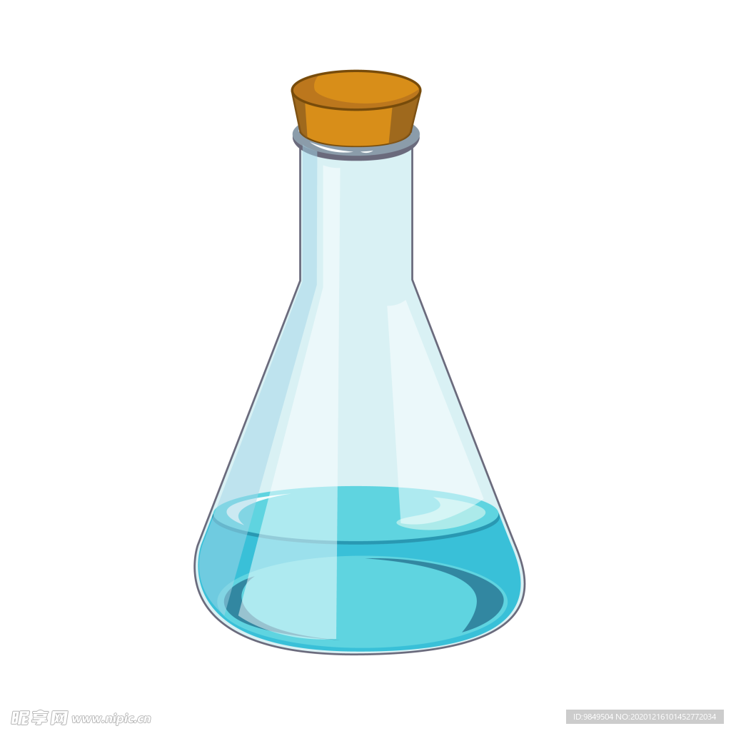锥形瓶化学实验器材PNG