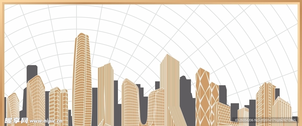 深圳地标线稿图形图片