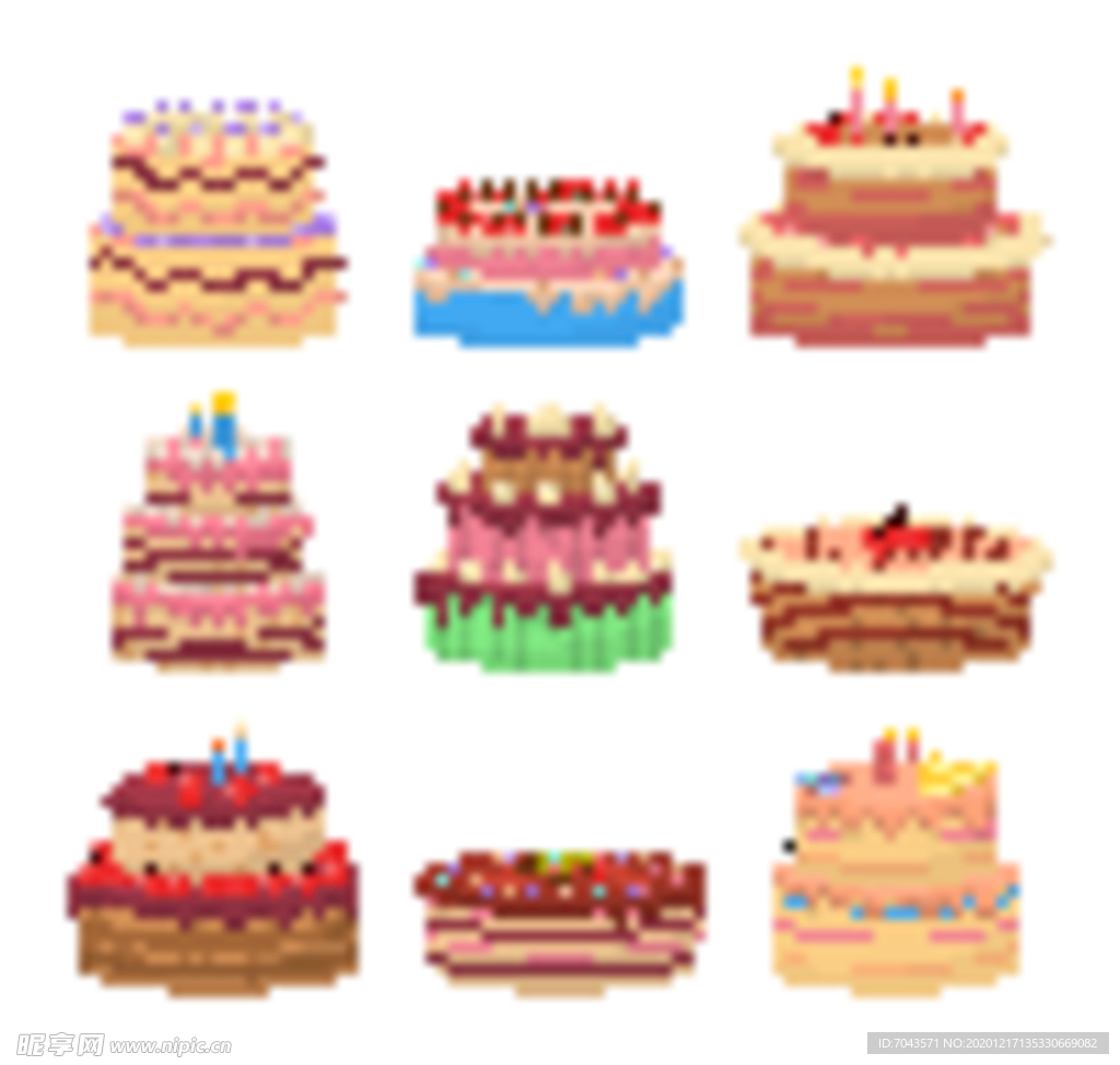 生日蛋糕元素