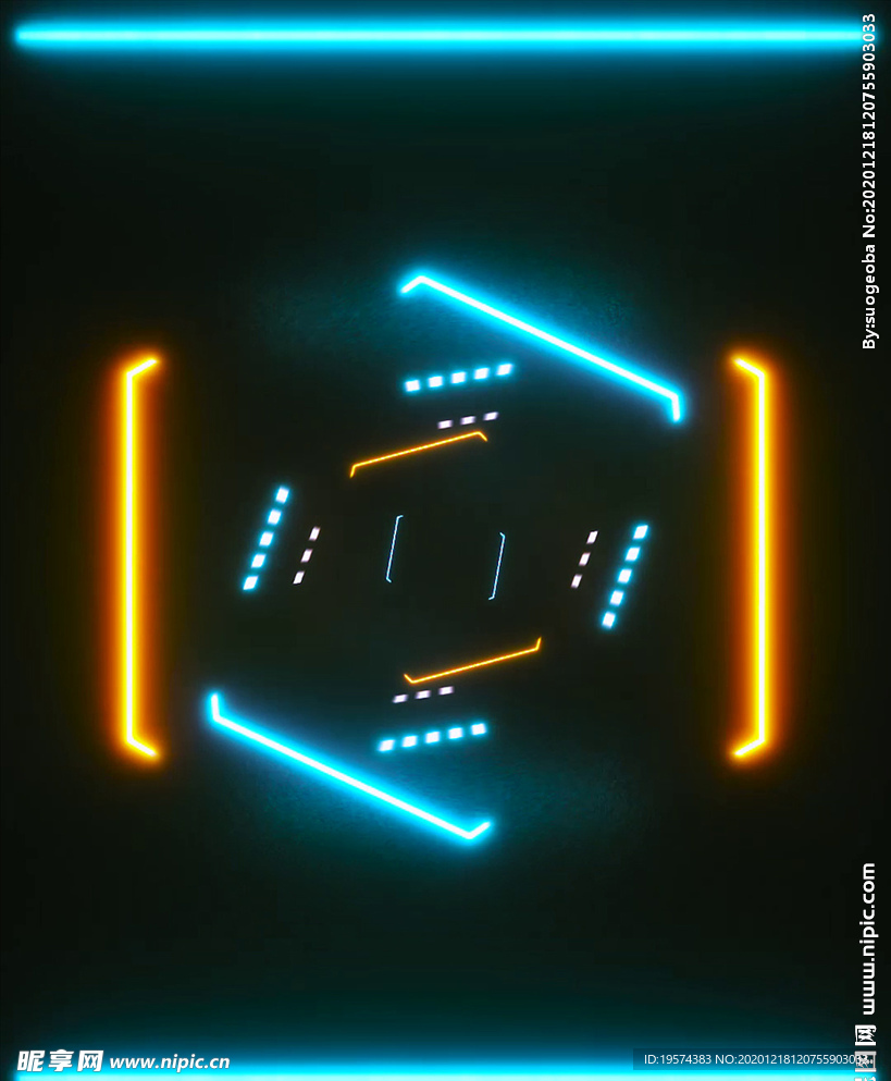 C4D 模型炫酷科技场景灯光