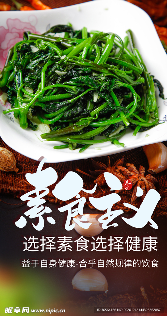 素食主义美食宣传活动海报素材