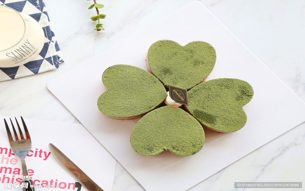 心形抹茶蛋糕