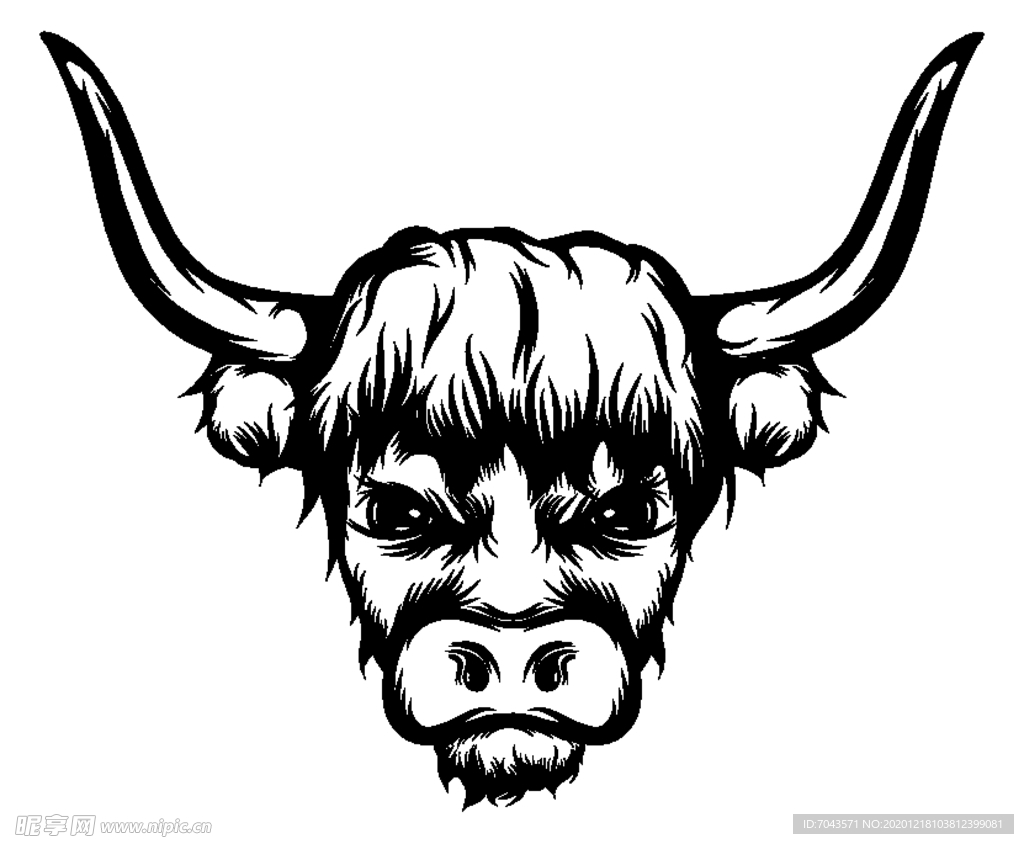 牛头插画