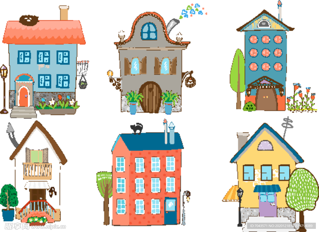 房子矢量插图