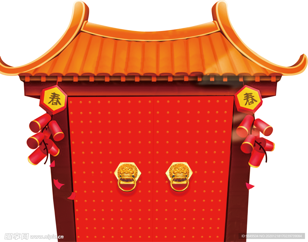 新年海报背景元素PNG素材